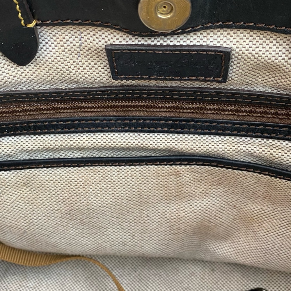 Dooney & Bourke Florentine Barlow Black Leather Shoulder Tote Bag - Picture 9 of 13